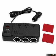 Разклонител за запалка 3 гнезда/Type C/USB PG575