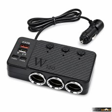 Разклонител за запалка 3 гнезда/Type C/USB PG575