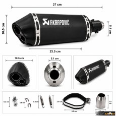 Гърне за мотоциклет черно 40см PG515