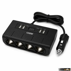 Разклонител за запалка с 4 гнезда, usb + type C 1657