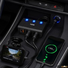 Разклонител за запалка с 2 гнезда, usb + type C 1659