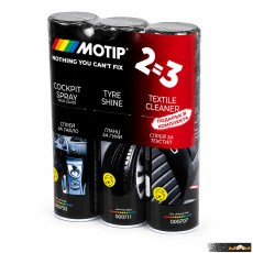 Спрей MOTIP комплект от 3 броя за табло, гуми и текстил