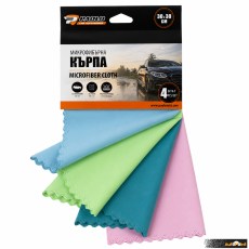 МИКРОФИБЪРНА КЪРПА 30Х30 СМ 4 БР/К-Т PA1801