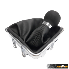 Топка за скоростен лост с маншон съвместима с VW / Seat с 6 скорости - черен конец