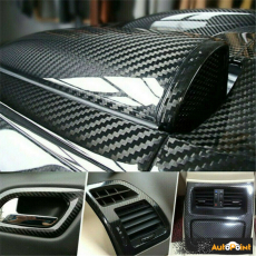 Фолио карбон гланц 6D - широчина 1.52м - черно