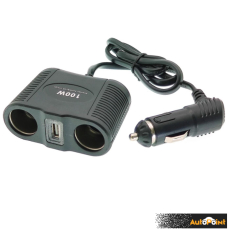 Разклонител за запалка 2-ка+USB 1645