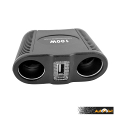 Разклонител за запалка 2-ка+USB 1645