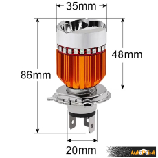 LED крушка за мотор H4 Голд боди