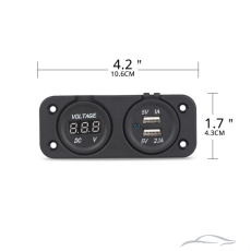 Волтметър с 2 USB порта - 1631