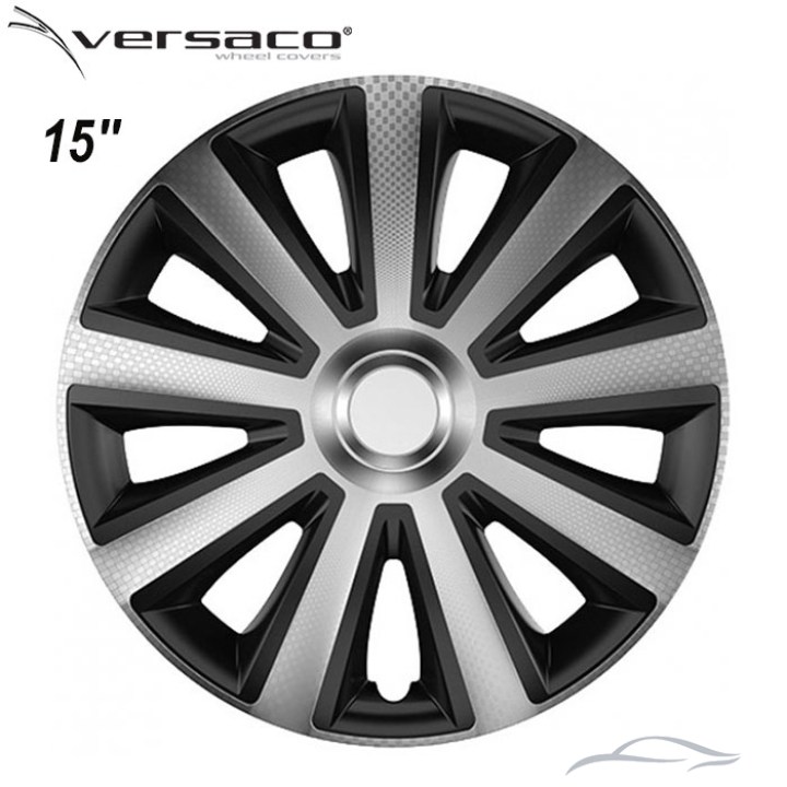 Тасове за джанти 15'' Versaco Carbon Aviator - Silver / Black