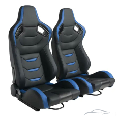 Спортни седалки за МПС - 1054B ЧЕРНО/СИНЬО