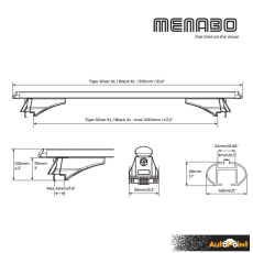 Напречни греди Menabo Tiger XL 850