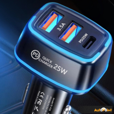 Адаптер за запалка с 3 порта - 25W