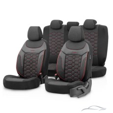 Тапицерия за седалки Otom Carbon CRB3402 (черно/червено)