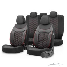 Тапицерия за седалки Otom Carbon CRB3402 (черно/червено)