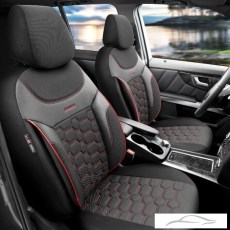 Тапицерия за седалки Otom Carbon CRB3402 (черно/червено)