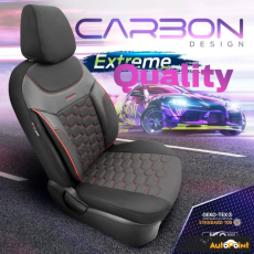 Тапицерия за седалки Otom Carbon CRB3402 (черно/червено)