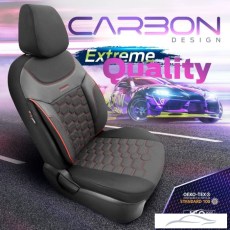 Тапицерия за седалки Otom Carbon CRB3402 (черно/червено)