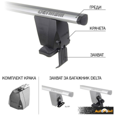 ЗАХВАТ ЗА ТАВАН ДЕЛТА KIT39G - 1001