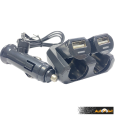 Разклонител за запалка 2-ка+2-USB PG150