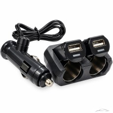Разклонител за запалка 2-ка+2-USB PG150