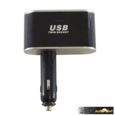 Разклонител за запалка с 2 гнезда и 2 USB - PG151