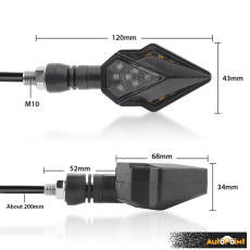 Мигач за мотоциклет PA561 2 БР/К-Т