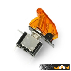 Копче електрическо оранжево с диод 12/24v - 1702