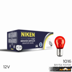 Крушки NIKEN 1016 10 БР/КУТИЯ - 12V - 21/5W - червени