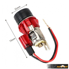 Универсална запалка за автомобили - 12V -09649 - червена