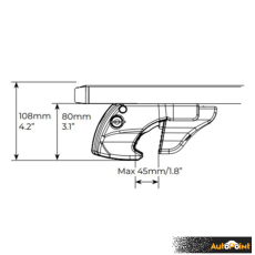 Напречни греди MENABO Fender Black XL 1467 Черни