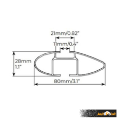 Напречни греди MENABO Fender Black XL 1467 Черни