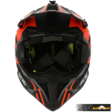 Каска мото крос 127 размер S BLACK ORANGE 2
