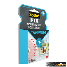 Двойнолепящо тиксо 3M Scotch FIX 19мм х 5м до 7кг Прозрачно