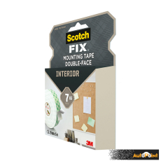 Двойнолепящо тиксо 3M Scotch FIX 19мм х 5м до 7кг Интериор