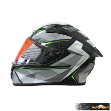 Каска за мотор 108 - размер S - Matt Black/Green