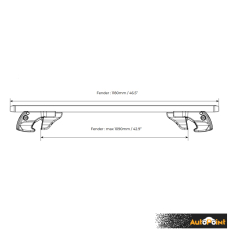 Напречни греди MENABO Fender 1466 L-120см Черни