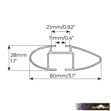Напречни греди MENABO Fender 1466 L-120см Черни