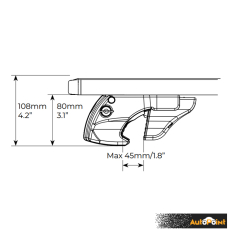 Напречни греди MENABO Fender 1466 L-120см Черни