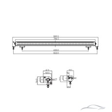 Лед бар 135W, 787mm, 12-24V, Далекобойност на светлината: до 550 m