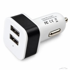 Универсално USB зарядно за кола с два порта - 13611