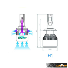 Диодни крушки C6 H1 - 36W 2бр/к-т