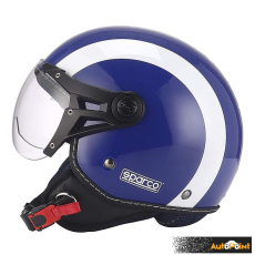Каска за мотор Sparco BHR sp-501 синя / бяла 66684 размер S