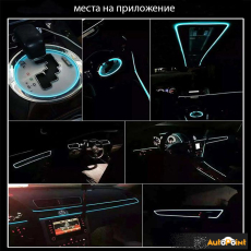 Интериорна LED лента 1 метър - червена