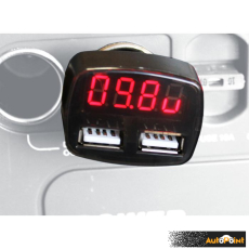 Елетрически вотметър 12/24V с 2 USB порта - 1629