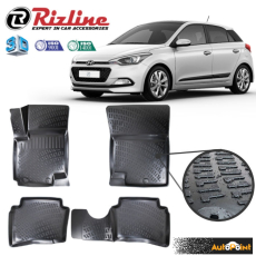 Гумени стелки RizLine съвместими с Hyundai i20 08-14
