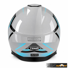 Мото каска YEMA 662- 2 - M - Сиво/Синьо