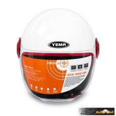 Каска YEMA 631- 3 - S - Бяло/Червено